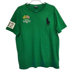 Polo Ralph Lauren 90's VTG Jamaica Green Big Pony T-Shirt 012 Track & Field XL